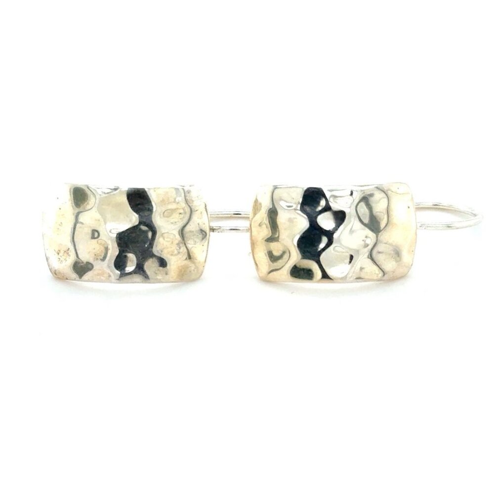 Silpada 925 Hammered Rectangular Drop Earrings - image 1